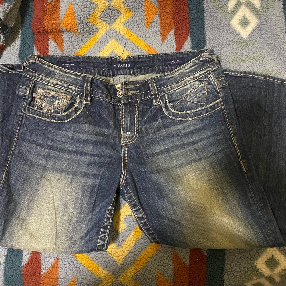 Blue Women's Boho Style Jeans